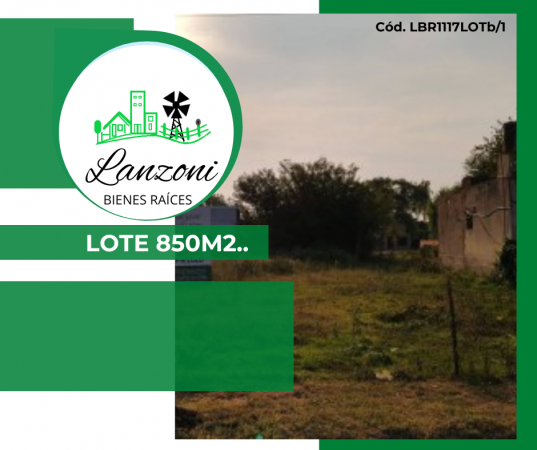 INTERESANTE Y HERMOSO LOTE DE 850M2. A 100MTRS. DE LA AUTORVÍA 7 - Cód. LBR117LOTb/1 